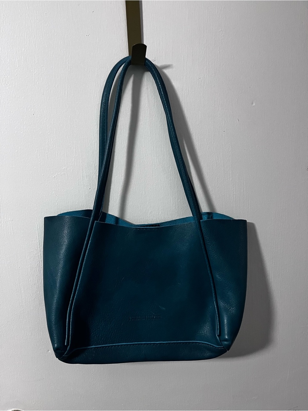 Portland Leather Teal Tote Bag - Women's Shoulder Tote